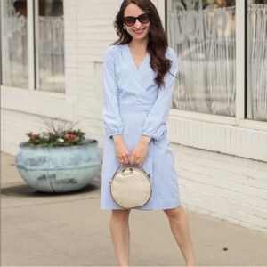 NWT J.CREW Striped Poplin Wrap Dress Retails: $118 Women’s Size: 6